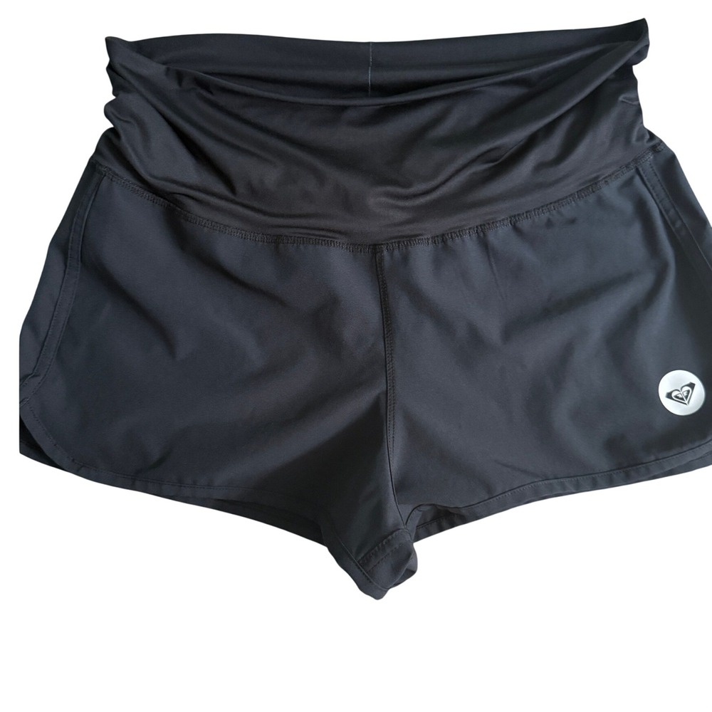Roxy Womens Black Active Board Shorts Wide Waistband Internal Drawstring Size M